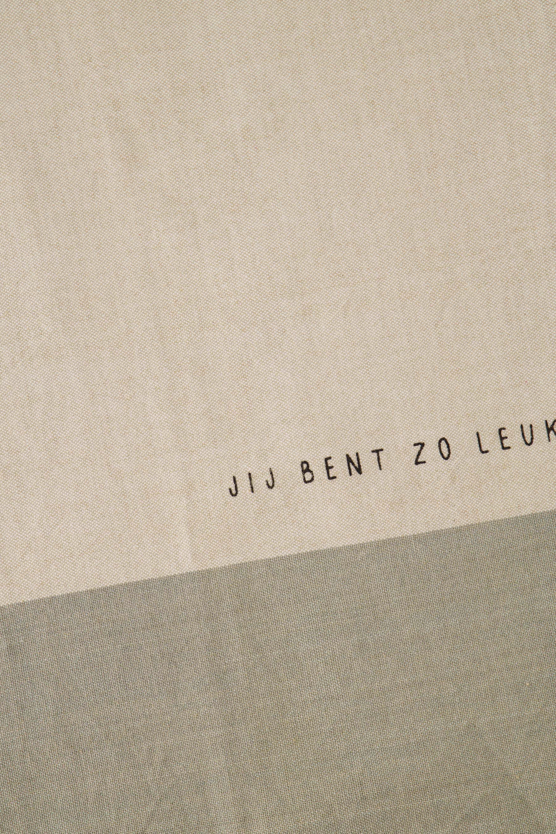 keukenset jij bent zo leuk grafisch patroon zand/grijs/groen