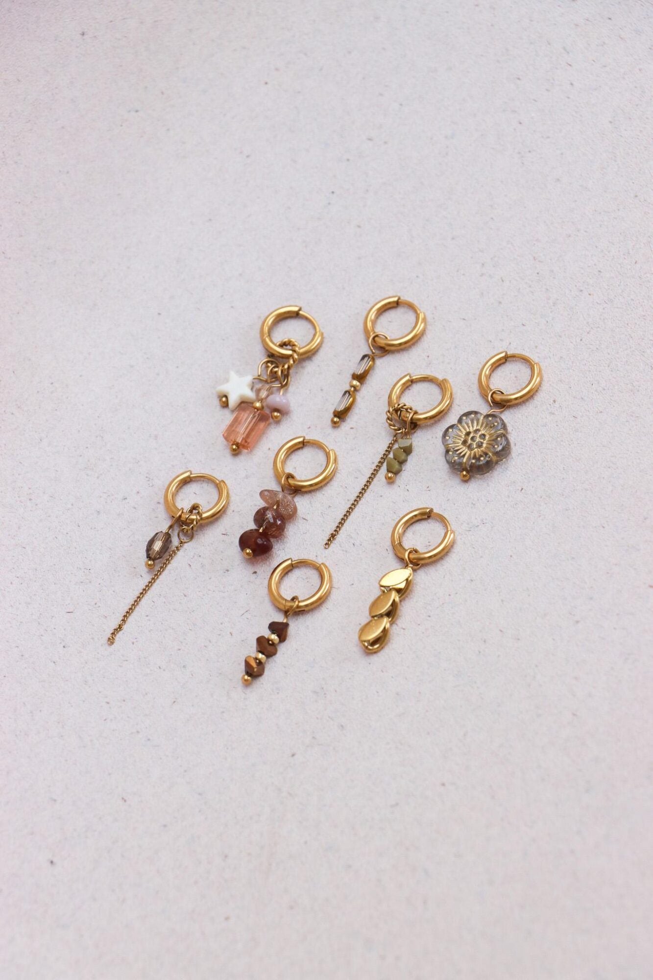 Triple rock hoop gold