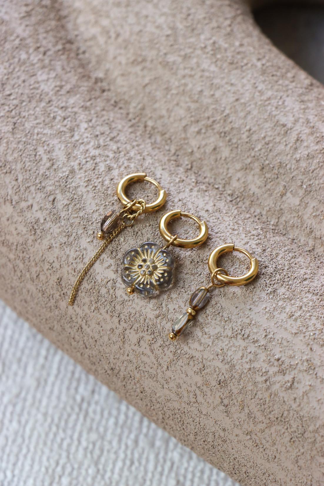 Desert bloom hoop gold