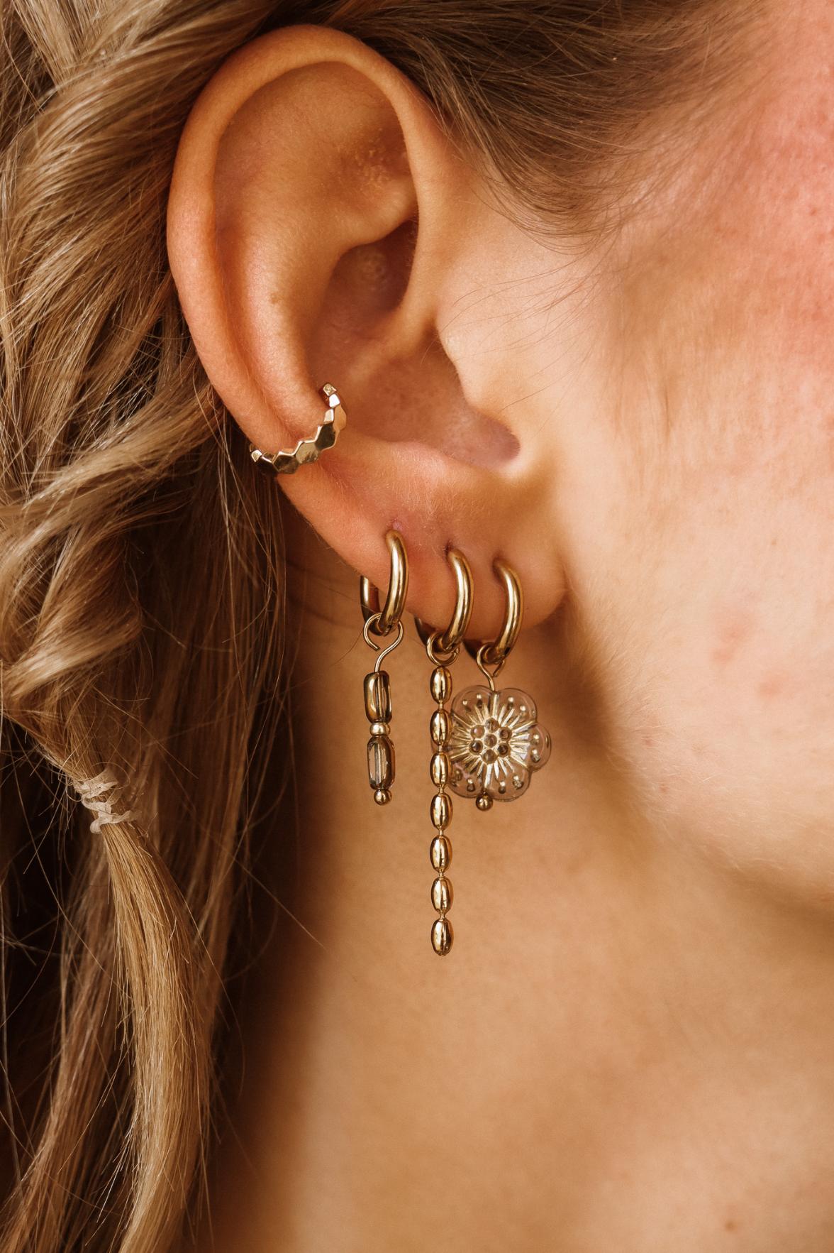 Desert bloom hoop gold