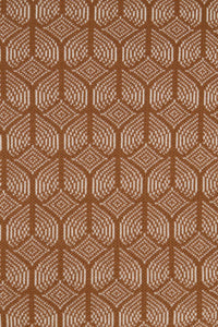 geweven kussen lijnenprint 60x30cm roestbruin/oud roze