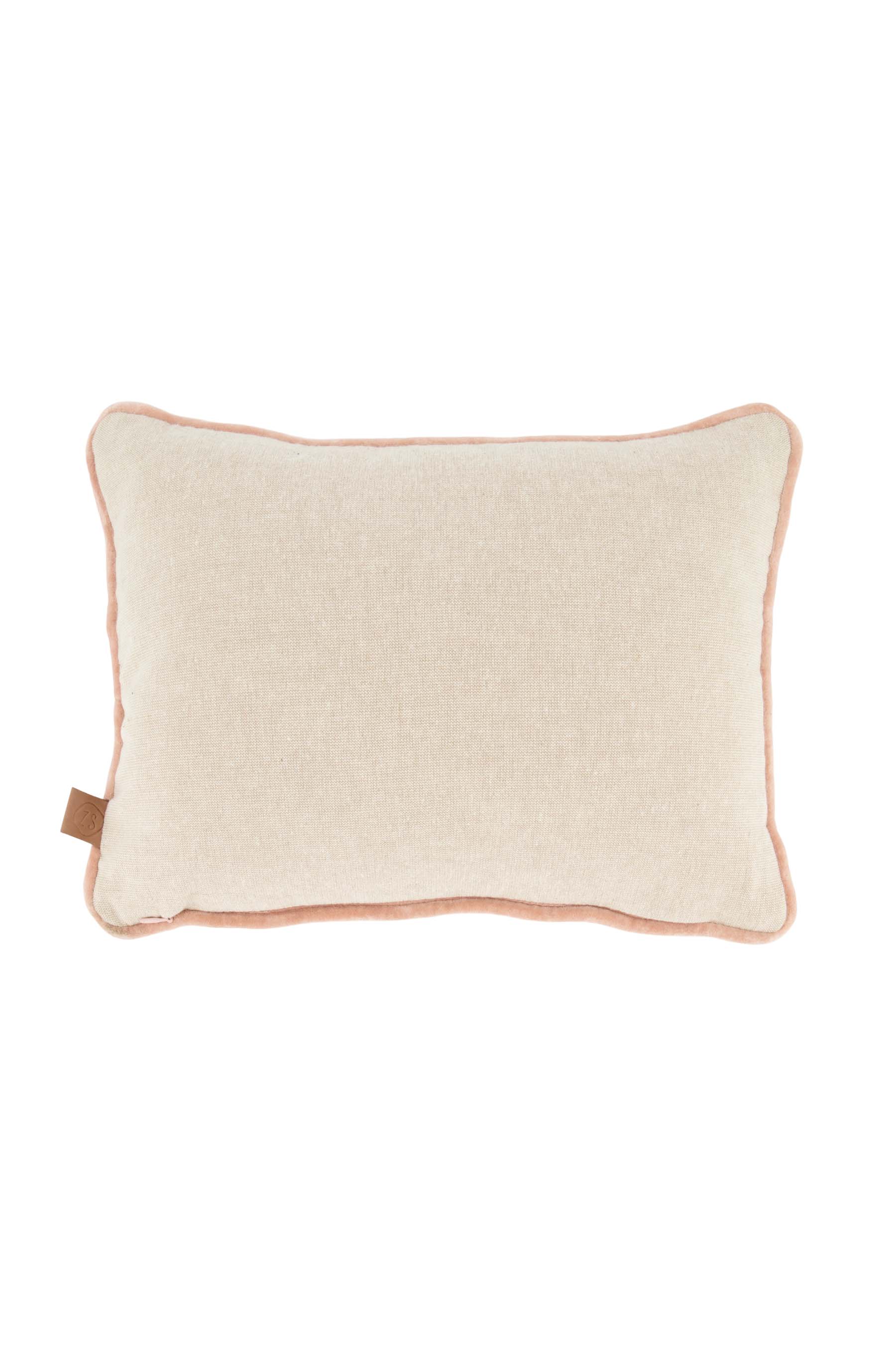 fluwelen kussen leukerd 35x25cm oud roze