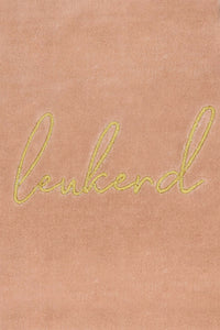 fluwelen kussen leukerd 35x25cm oud roze