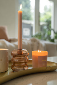 geurkaars in glas tropisch hout dream oudroze