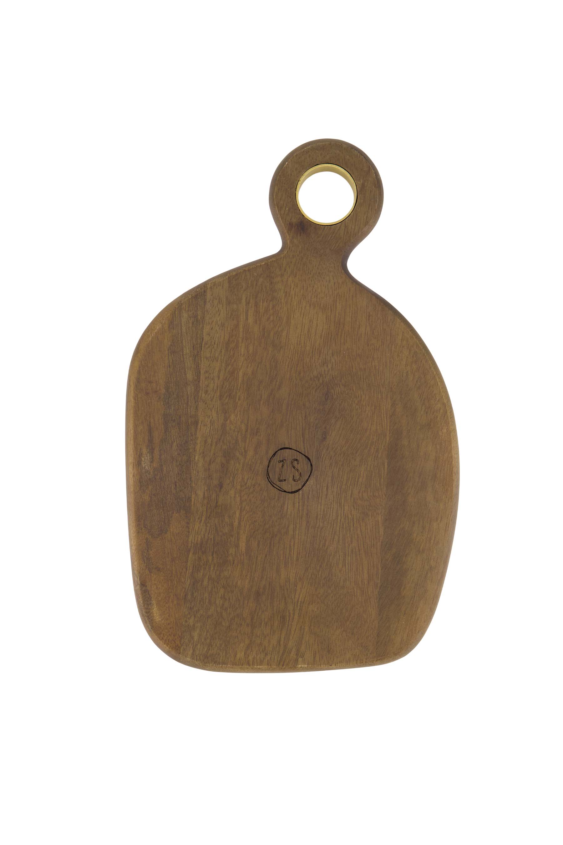 houten serveerplankje hartje 30x19cm donkerbruin