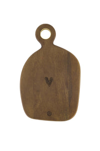 houten serveerplankje hartje 30x19cm donkerbruin