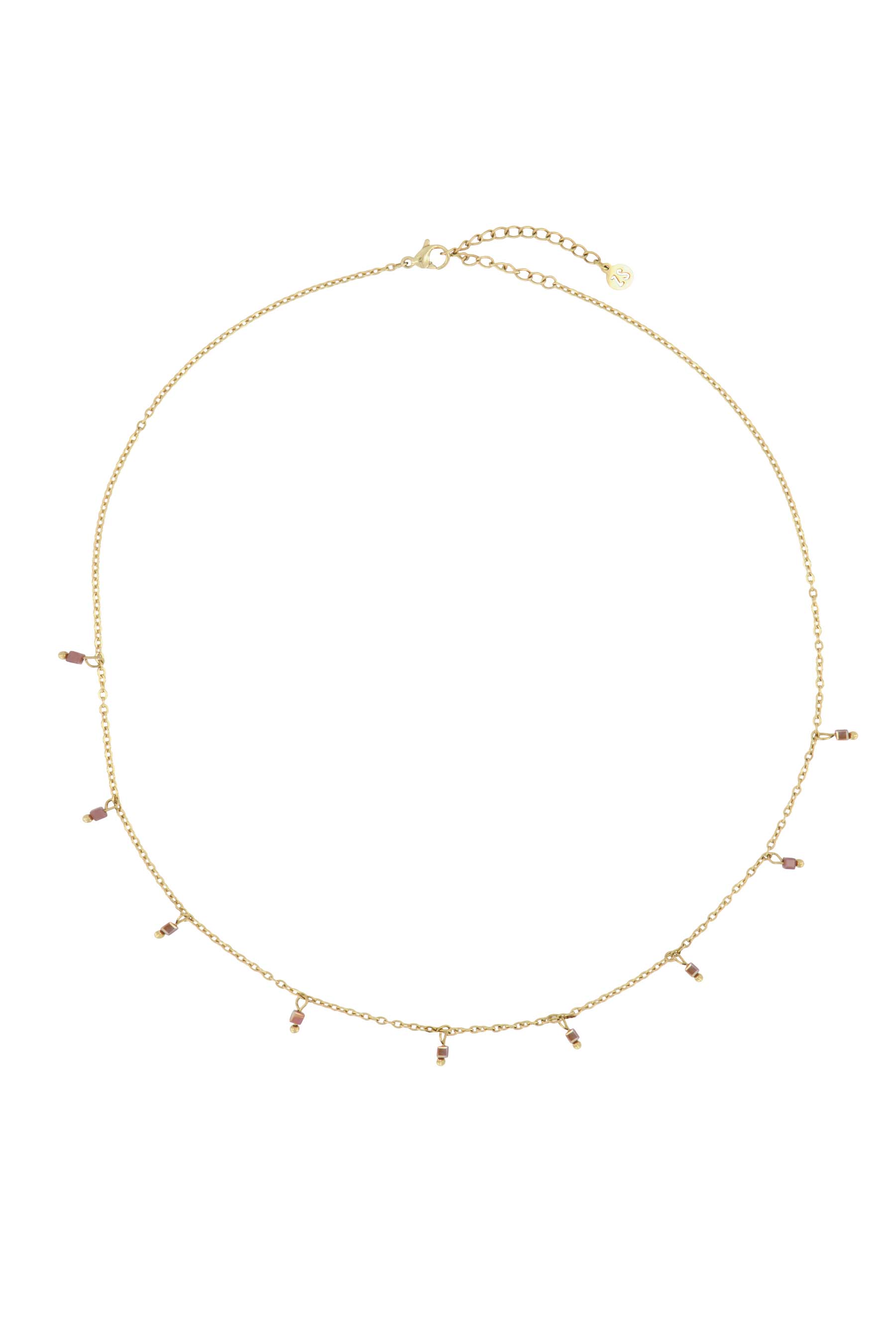 ketting met steentjes amber