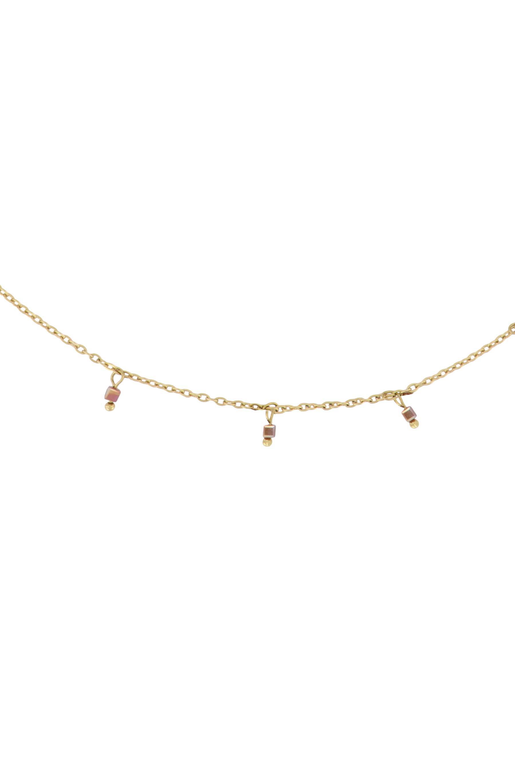 ketting met steentjes amber
