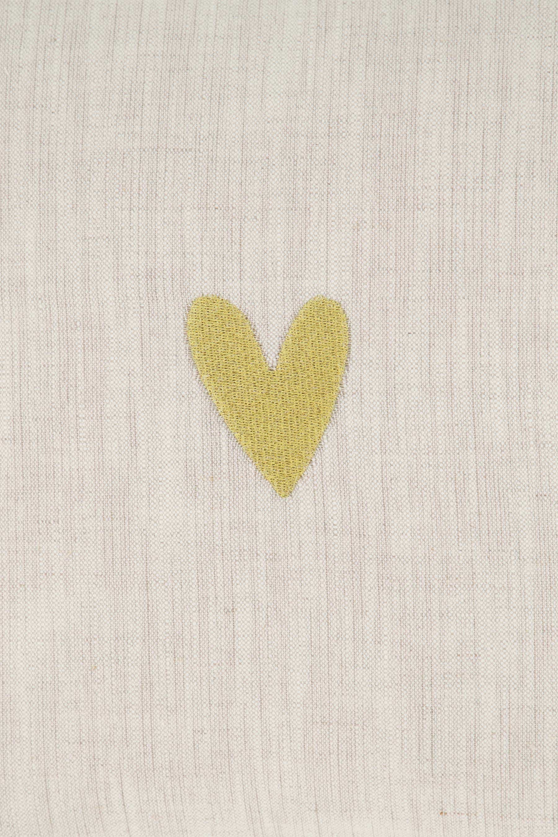 kussen gouden hartje 35x35cm peper en zout