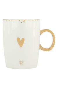 limited theemok goud hartje en confetti wit