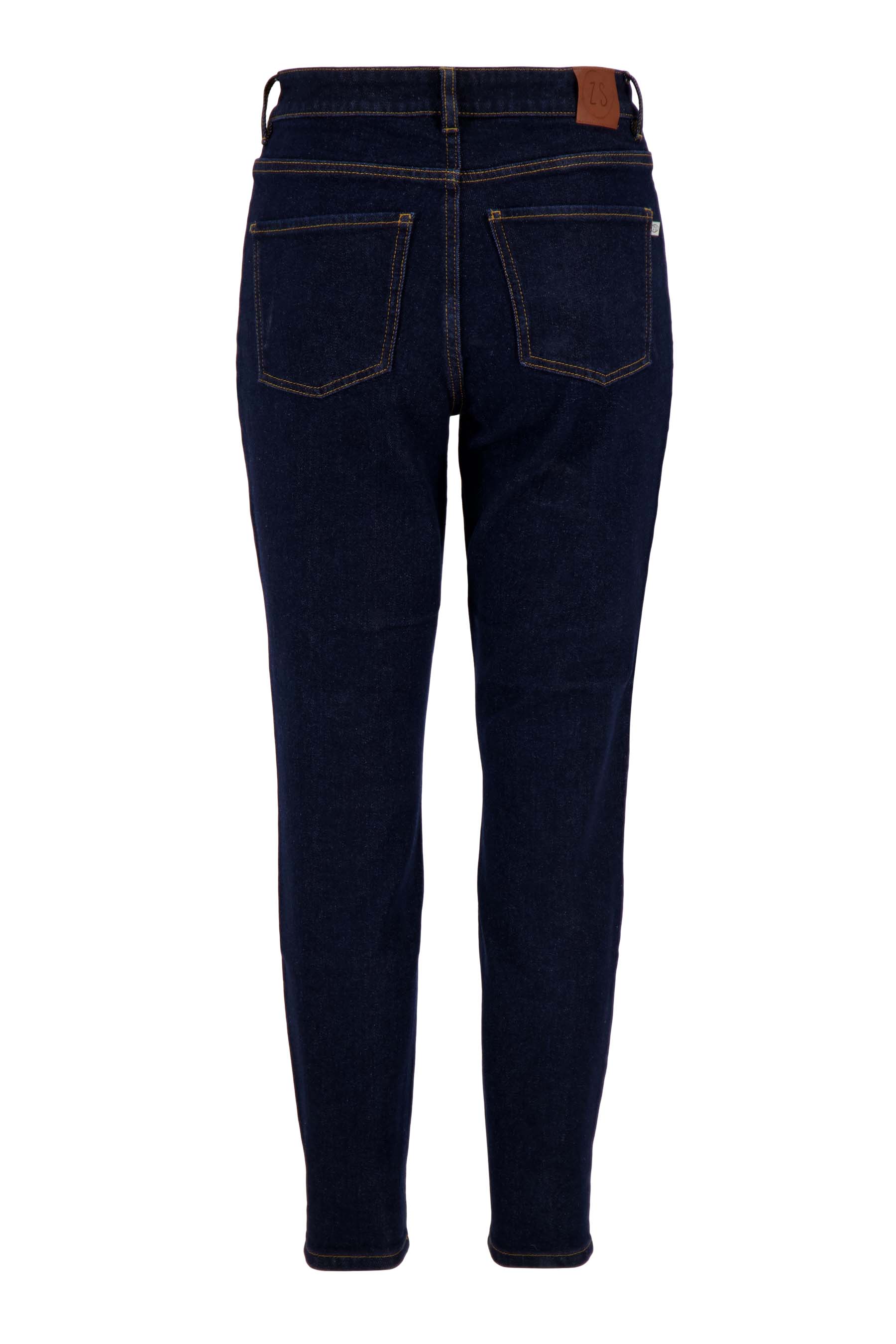 trendy mom jeans donkerblauw