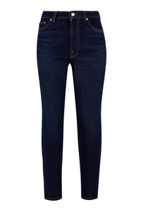 trendy mom jeans donkerblauw