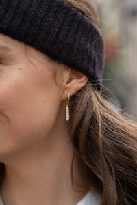oorbel met steentjes off white