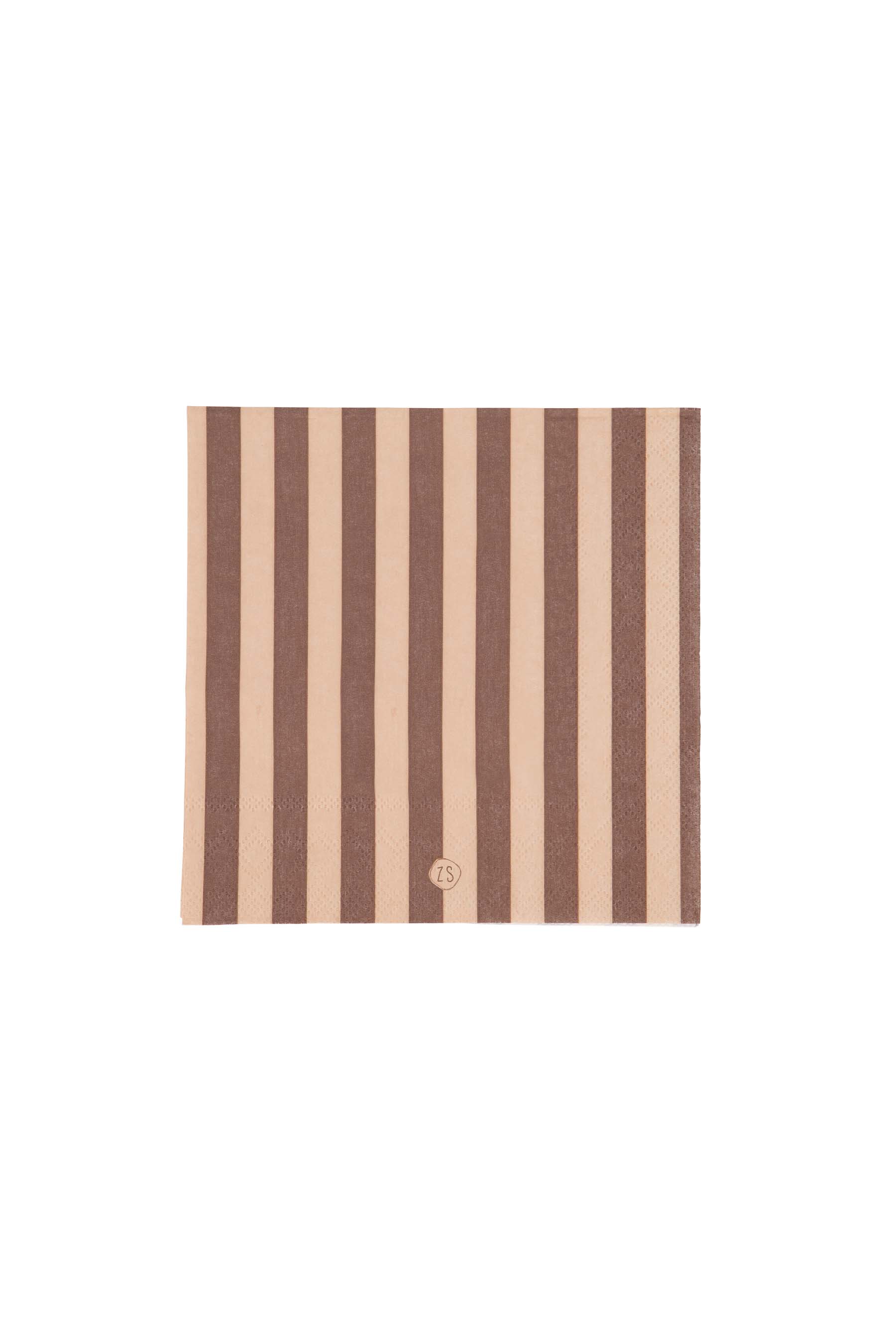 servetten samen genieten 16,5x16,5cm poederroze/roestbruin