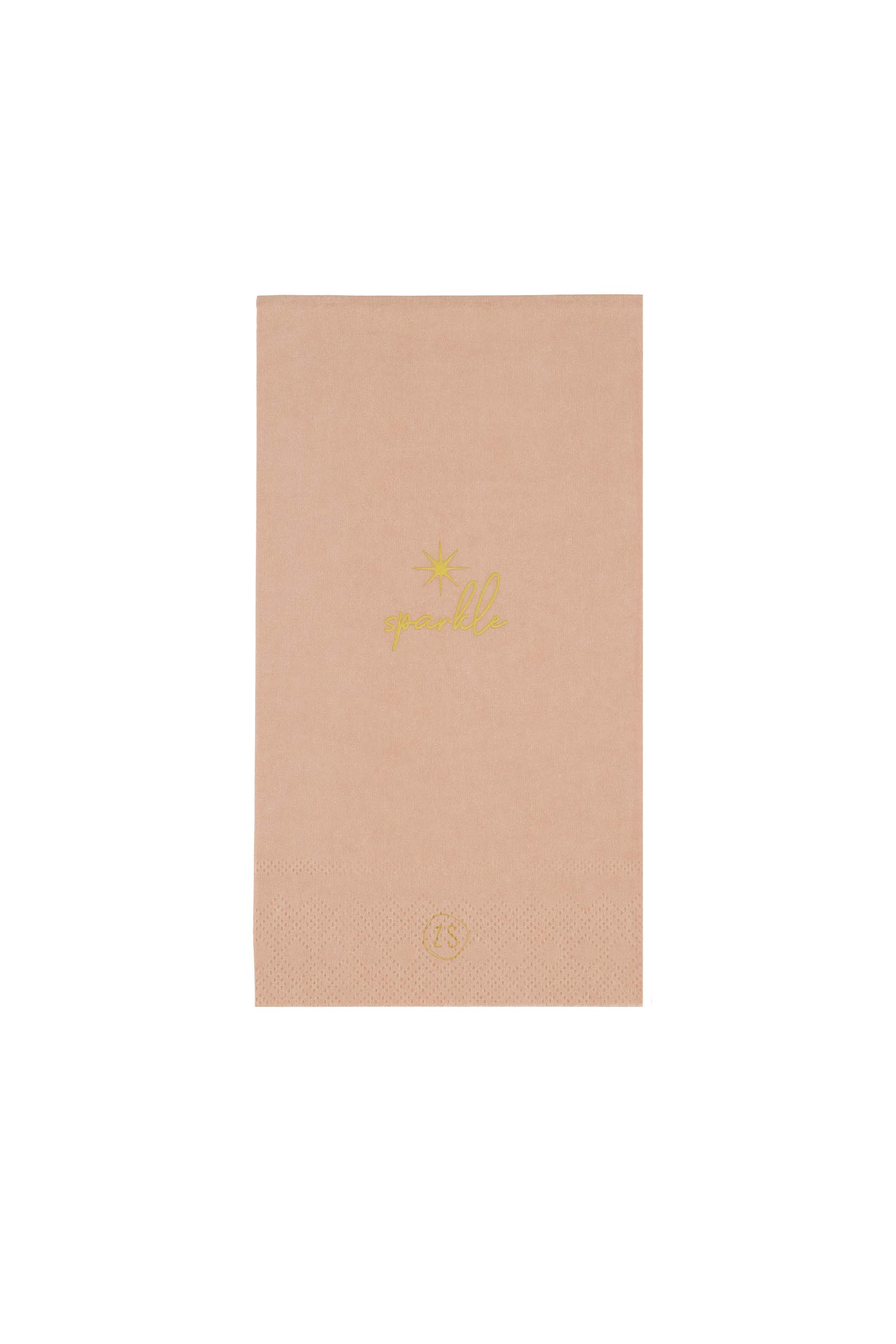 servetten sparkle 11x20cm poederroze