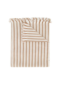 tafelkleed strepen 250x150cm kaki/peper en zout