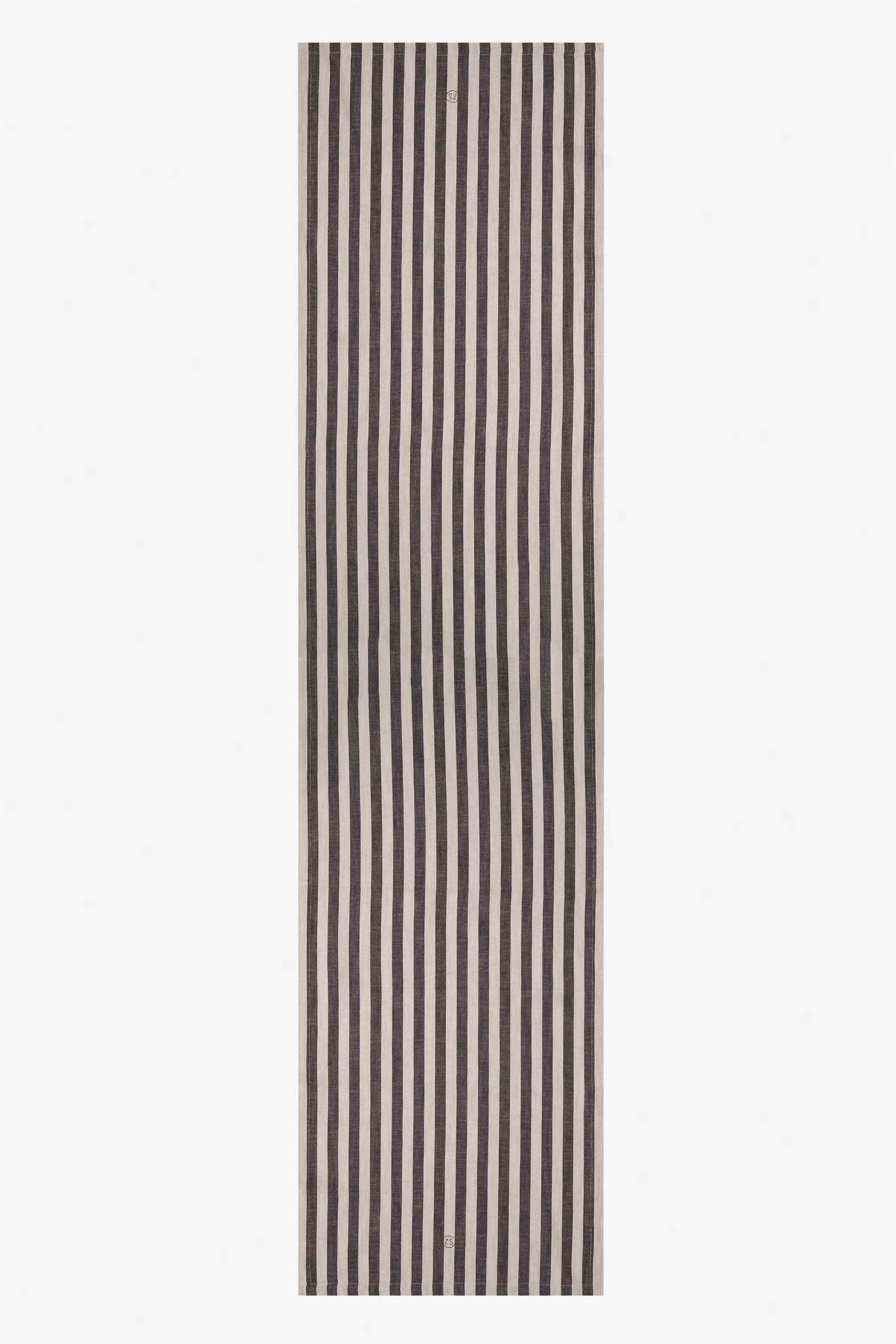 tafelloper strepen 50x250cm grafietgrijs