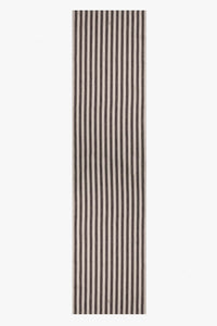 tafelloper strepen 50x250cm grafietgrijs