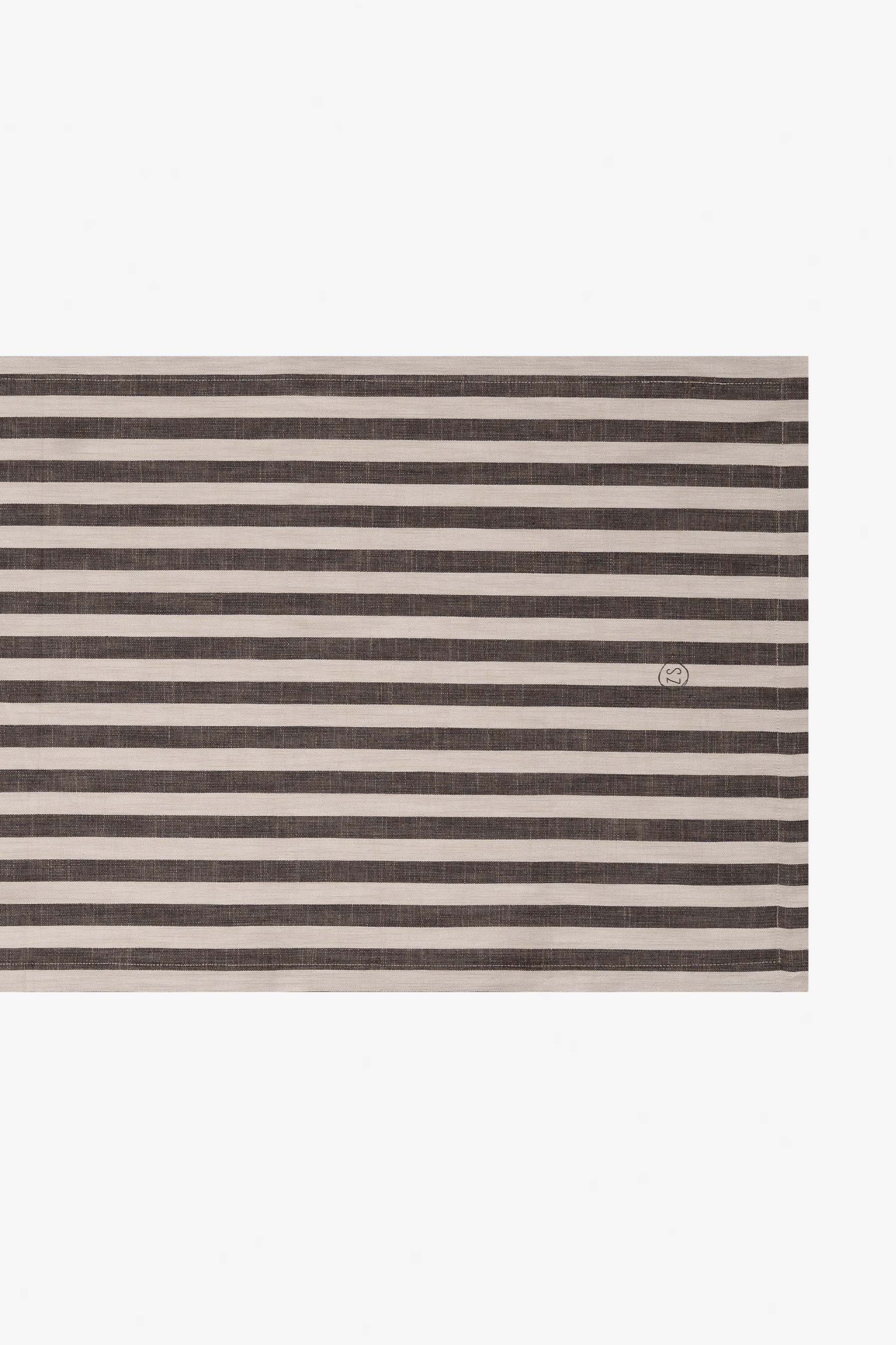 tafelloper strepen 50x250cm grafietgrijs