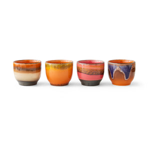 70s ceramics: café cups java, set of 4