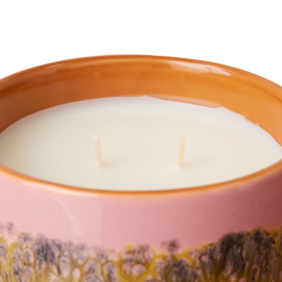 70s ceramics: scented candle