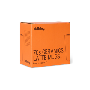 70s ceramics: latte mugs brine, set of 2