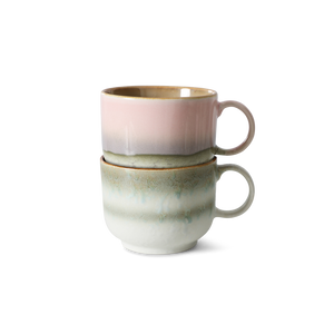 70s ceramics: tea cups nova, set of 2