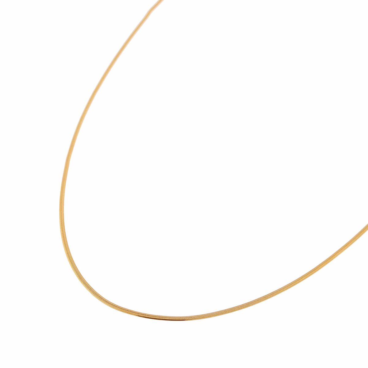 Baby smooth snake necklace gold