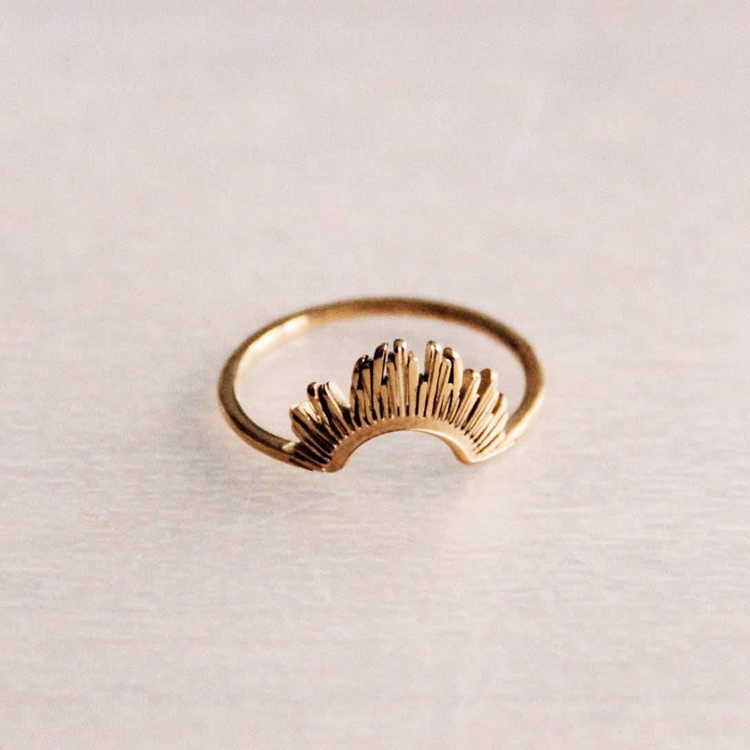 Steel ring "Sunrise" - gold