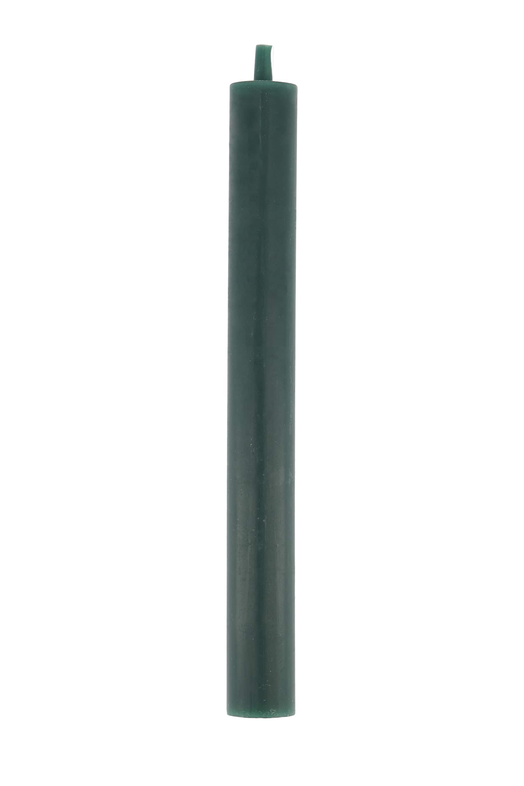 4 rustieke kaarsen 20cm diepgroen