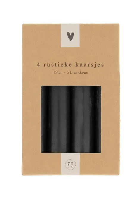 4 rustieke kaarsjes