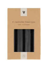 4 rustieke kaarsjes