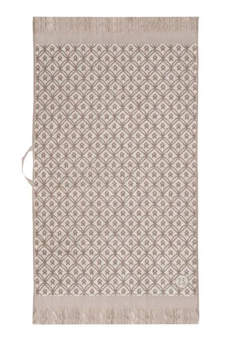 badhandoek mozaïek 60x115cm off white/leem