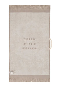 badhandoek vergeet niet te genieten 60x115cm leem/off white