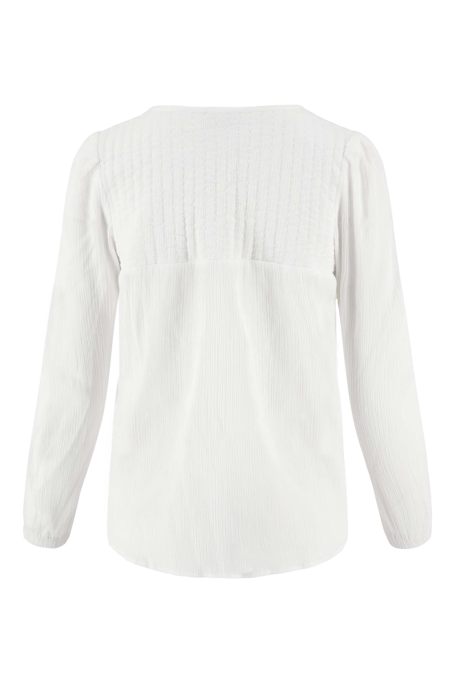 blouse met gewatteerd detail off white