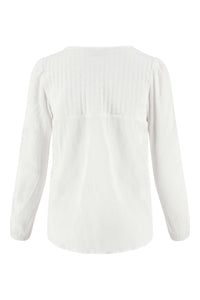 blouse met gewatteerd detail off white