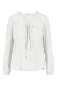 blouse met gewatteerd detail off white