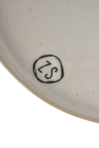 Ontbijtbord, aardewerk wit