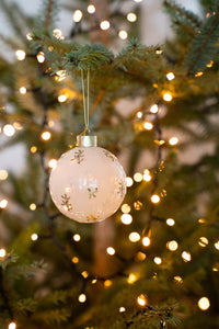 Doosje met 4 kerstballen multicolor