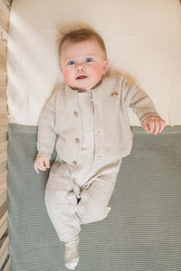 Gebreid babyvestje, zand