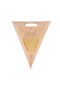Gerecycled papieren ster 45cm, Goud glitter