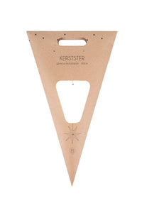 Gerecycled papieren ster 60cm, Wit
