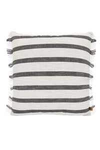 gestreept kussen 60x60cm peper en zout