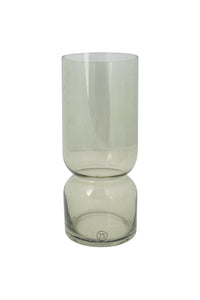 Glazen vaas met bubbeltjes S, olijfgroen
