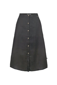 Hippe rok met knopen, Grafietgrijs