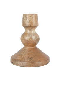Houten kandelaar met bolling, L