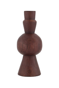 houten kandelaar met bolling L