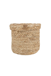 Jute opbergmand 15x15cm, naturel