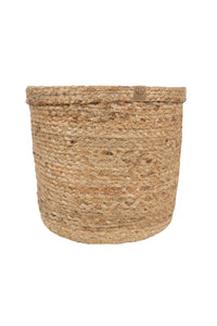 Jute opbergmand 25x25cm, naturel