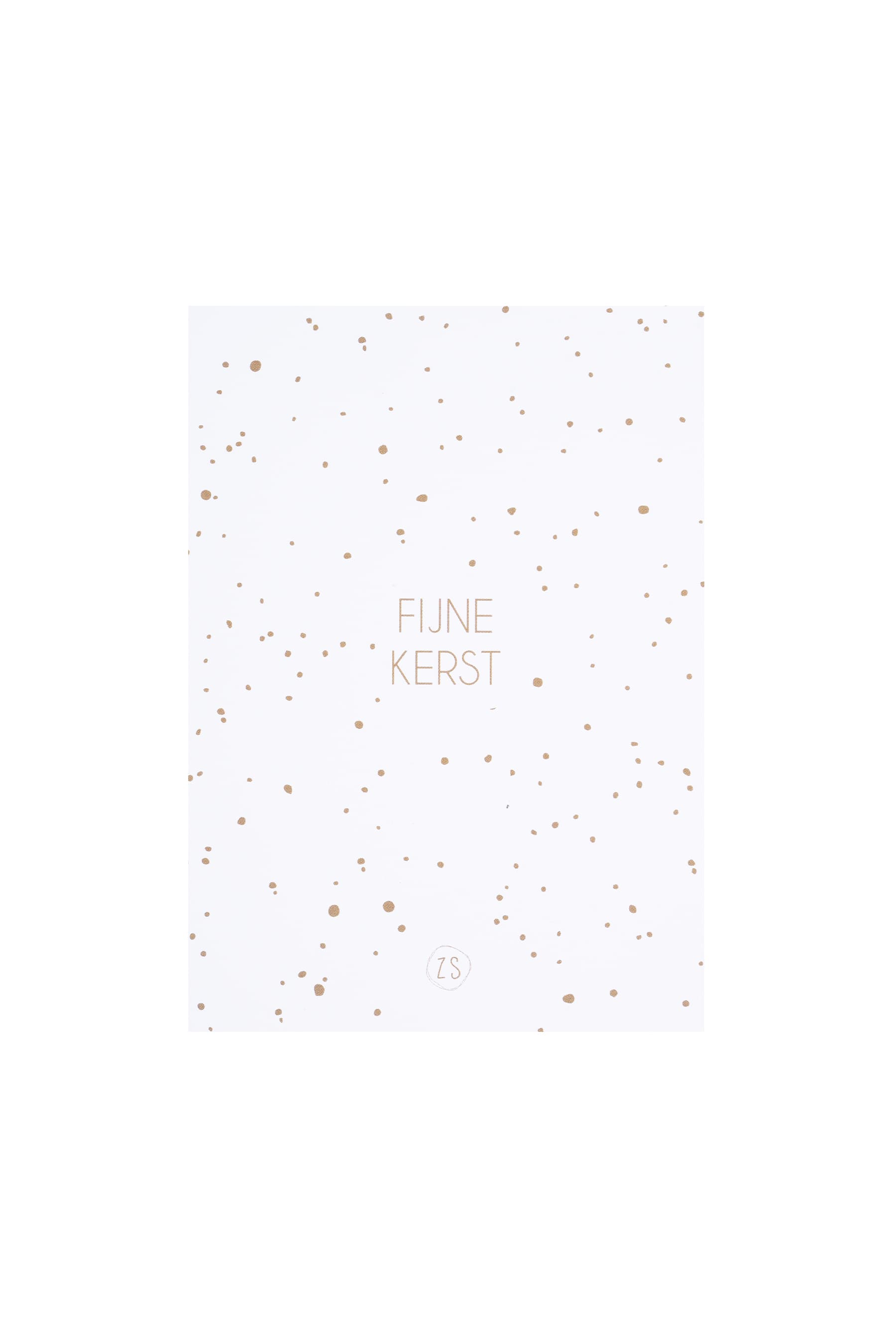 Kaart fijne kerst, Wit